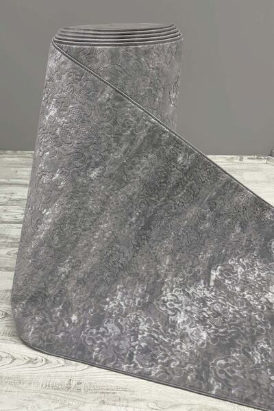 ELVİRAHOME Elvira Home Emboss Saltanat Gray Four Seasons Washable Non-Slip Base Cutting Mat