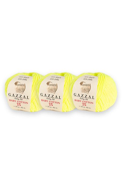 Gazzal Βρεφικό βαμβάκι 25gr 3 Συσκευασία Amigurimi Punch Πλεκτό Χέρι Κλωστή Taka Yarn (3462)