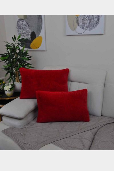 Paris Life Plush Rabbit Rabbit Throw Pillow Case Rectangular -red