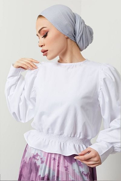 benguen 4534 Balloon Sleeve ing fehér