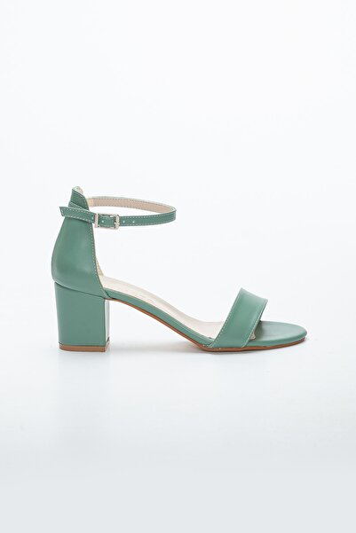 LİLLA Low Heel Single Strap Mint Green