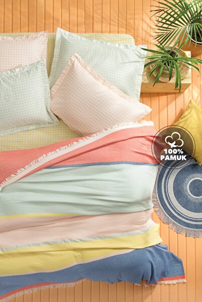 Yataş Mattia Tek Kişilik Müslin Pike Takımı - Nar Çiçeği