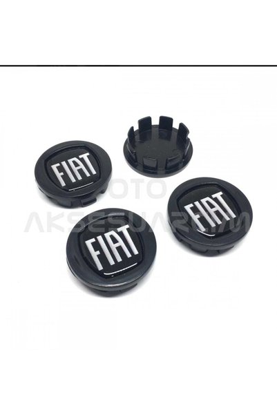 OEM Fiorino Orijinal Tip Geçme Jant Göbeği Siyah 4 Lü 42mm