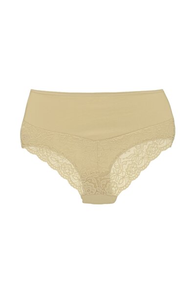 HNX 2-пари бавовняні труси з високою талією, з напівмереживною спинкою, великі розміри, жіночі труси