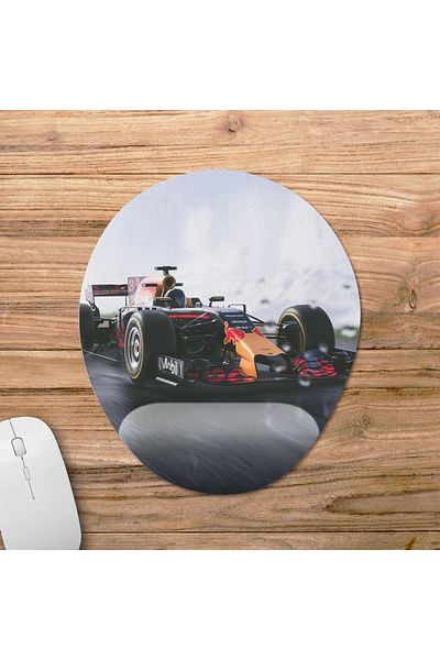 Pixxa Red Bull Racing - موديل لوحة ماوس مدعمة للمعصم من الفورمولا 1 - 2 بيضاوي