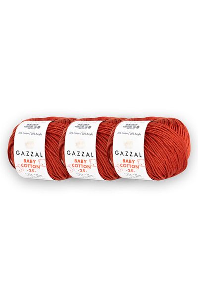 Gazzal Βρεφικό βαμβάκι 25gr 3 Συσκευασία Amigurimi Punch Πλεκτό Χέρι Κλωστή Taka Yarn (3453)