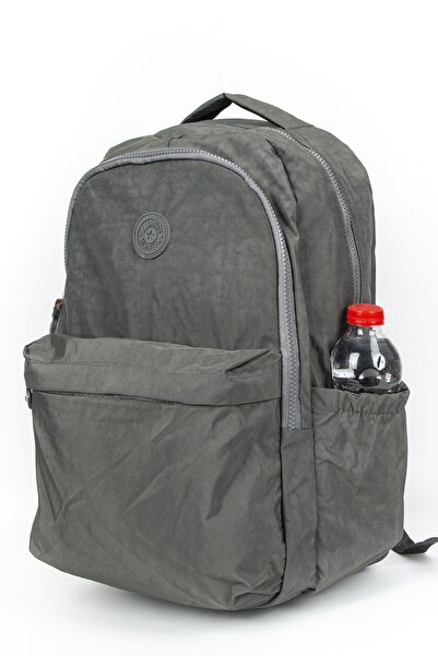 NEMO GROUP School Bag Large Oversized Unisex Gray Waterproof Clinker Fabric T...