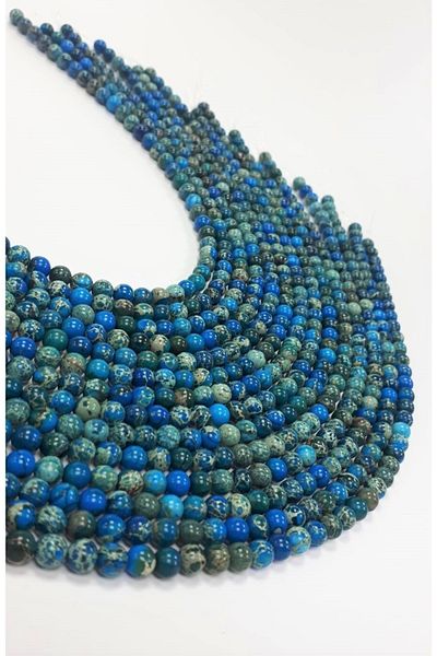 Yüksel Boncuk 6 Mm Blue Varicide Natural Stone String