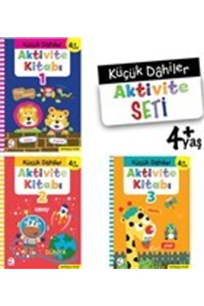 İndigo Çocuk Küçük Dahiler Aktivite Seti 4+ Yaş 3 Kitap Takım Okul Öncesi