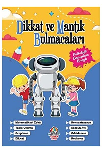 Yağmur Çocuk Dikkat Ve Mantık Bulmacaları Lacivert Kitap