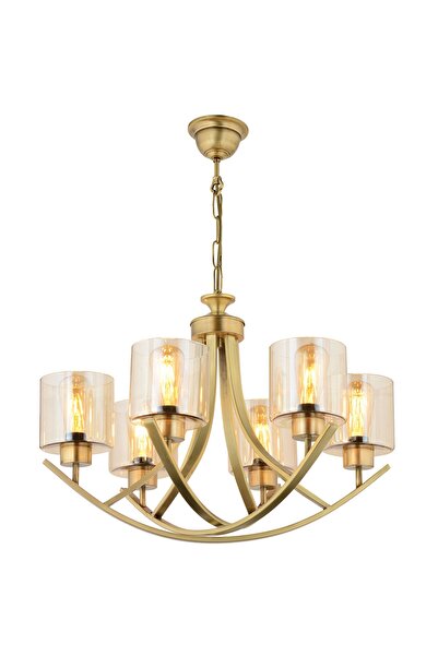 LampaLuce Culla Klasik Tasarım Modern Dekortaif Avize 6'lı Sarı