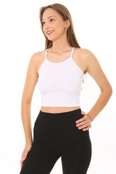 Rooted Women's Rope Strap Crop Top Camisole Twill Fabric