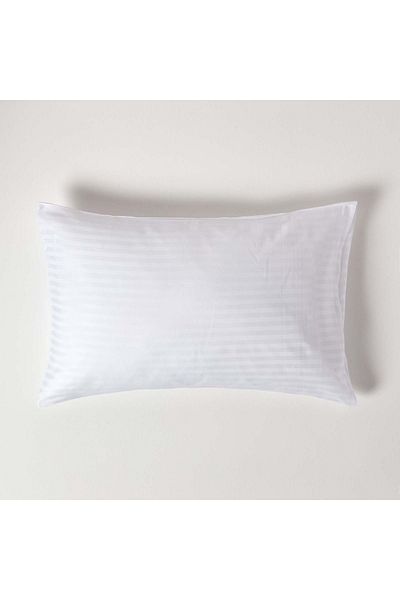 Zadetex Striped Satin Pillow Case - 100% Cotton Hotel Series 2 Pieces