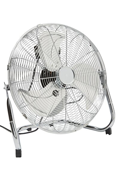 Binbirreyon Yer Tipi Krom Vantilatör 3 Kademeli 110w Çelik Kanat 45cm Nc015