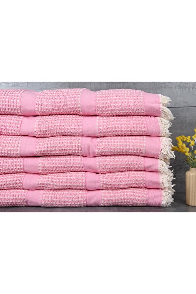 Kayra Export Pembe Pike 200x220 cm  Pike Yatak Örtüsü Waffle Desen Pike Koltu...