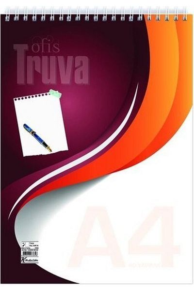 Keskin Truva Spiral Notepad A4 Plain 40 Sheets (145500)