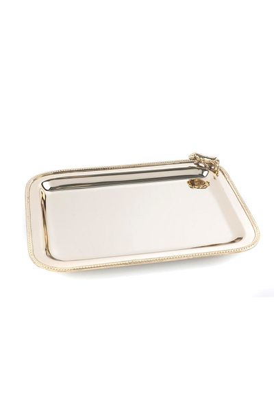 Mikasa Moor Gold Steel Tray 21x16x2cm