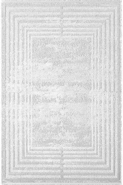 Royal Halı Lootus Lo14d Gri Beyaz Modern Makine Halısı
