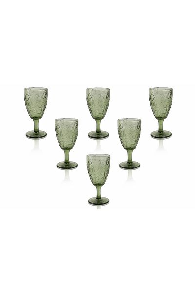 Lucky Art Lillian 6-Piece Glass Goblet Set