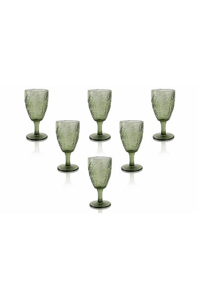 Lucky Art Lillian 6-Piece Glass Goblet Set