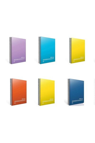 Gıpta Fresco A4 80 Sheets Plastic Cover Spiral Notebook Lined - 12 Pieces