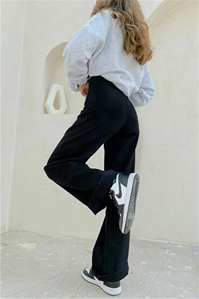 DRC trend Negro Extra High A.c.a.i.p S.o.l.m.a.z Crne široke farmerke Palazzo...