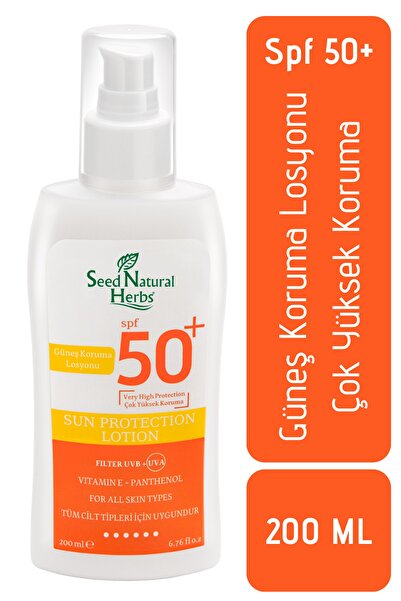 Seed Natural Herbs SPF 50+ Very High Protection Sun Protection Lotion 200 Ml