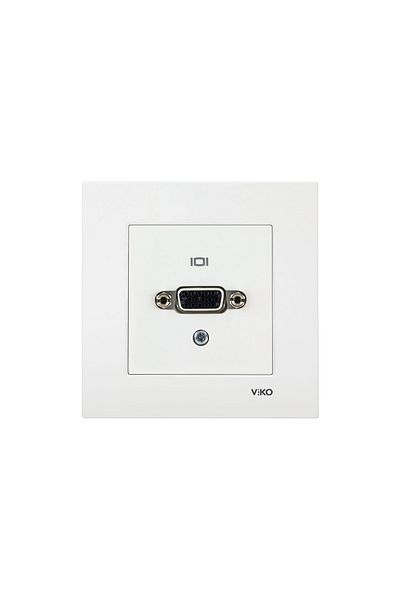 Tamer Elektrik إطار موصل VGA باللون الأبيض من Viko Karre متضمن90967166