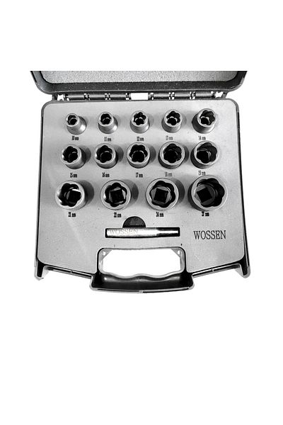 Wossen 1/2 Twist 15 Piece Full Socket Set