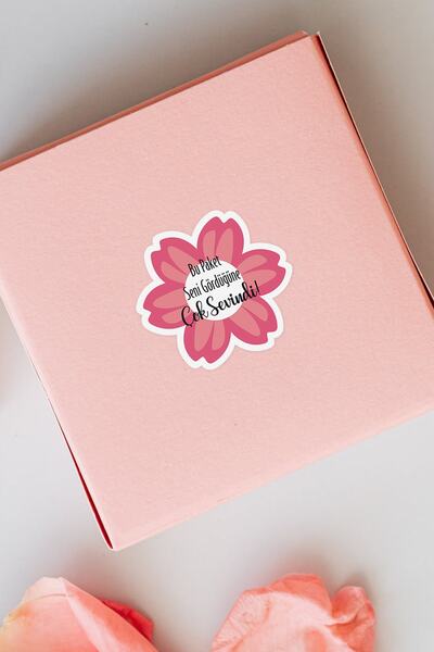 Özer Store Ambalaj de produs adeziv colorat în formă de floare, autocolant pe...