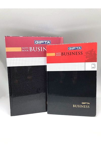 Gıpta Business 2-Piece Checked Hard Cover Notebook Black
