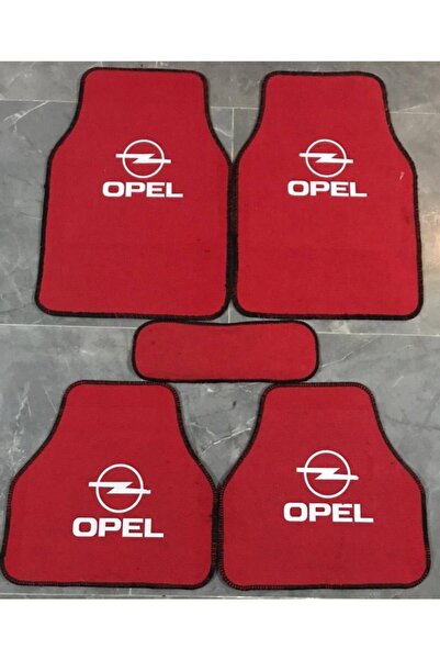 Opel Vectra Logolu Kırmızı Halıfleks Paspas Seti