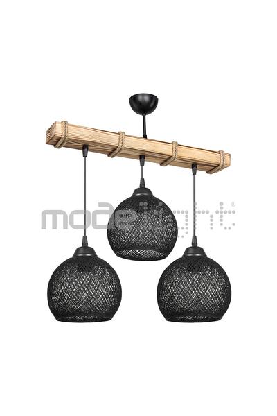 Modelight Aspen 3lü Avize - Siyah Yumak Toplu/salon-oturma Odası-çocuk Odası-yemek Odası-mutfak-antre-hol
