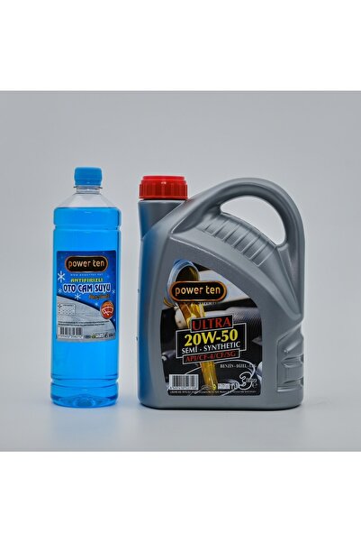 Powerten 20W50 Motor Yağı 3 Litre + Cam Suyu | 2025