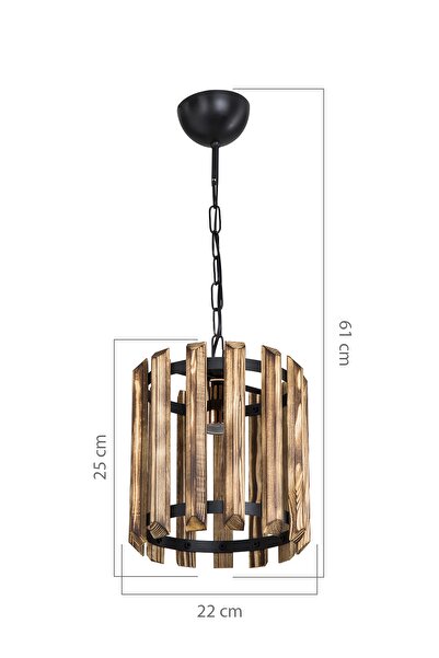 Gloria Legno Single Chandelier