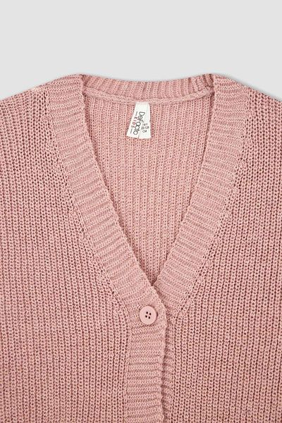 DeFacto Girl's Regular Fit V-Neck Knitwear Cardigan