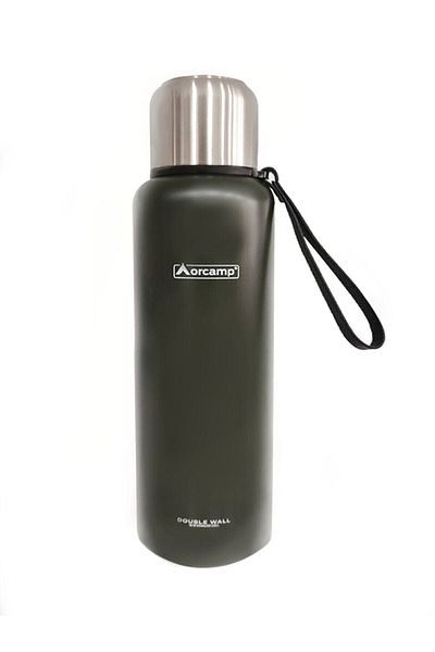Orcamp Stainless Steel Water Bottle with Cup and Strainer Thermos 304 1.5l