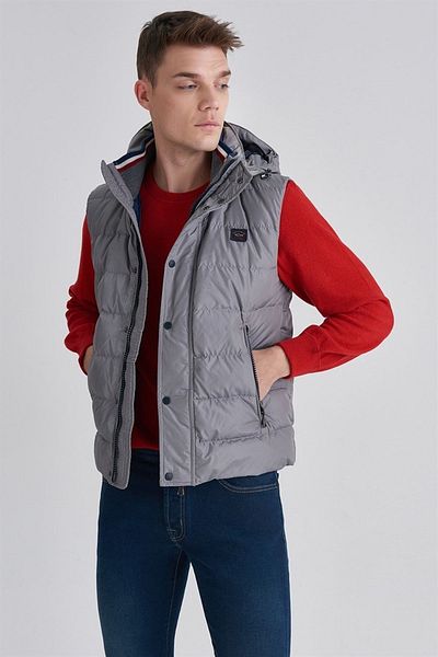 PAUL&SHARK Men's Hooded Puffer Vest