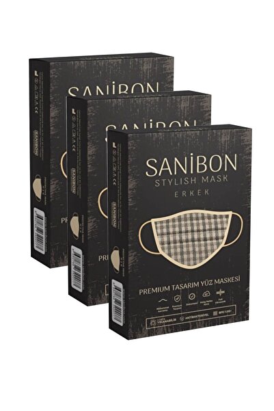 SANİBON 10lu 3 Paket Stylish Unisex Maske