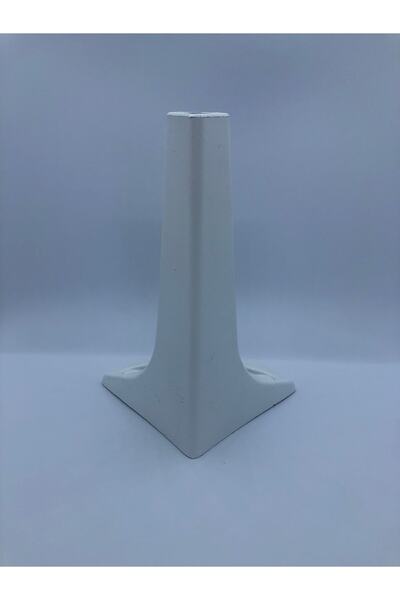 KARAKOÇ Plastic,19*10*10 Cm White Seat, Unit, Barrel, Furniture Leg (4 Pieces)
