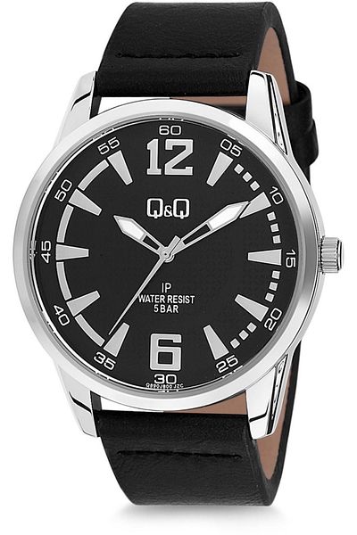 Q&Q Men's Leather Wristwatch Q890