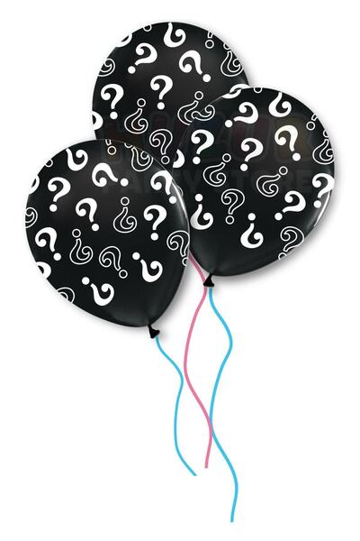 Huzur Party Store Gender Reveal Party Balloon 30 Cm 10 Pieces Question Mark P...