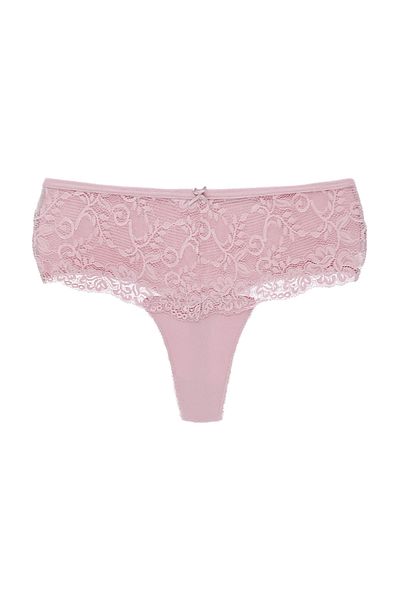 HNX High Waist Lace Front Plus Size Women's String - Pack of 2
