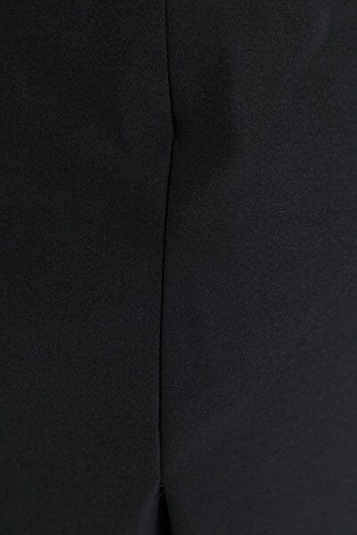 Trendyol Curve Fustă neagră plisată mini Tesut TBBAW23AZ00024