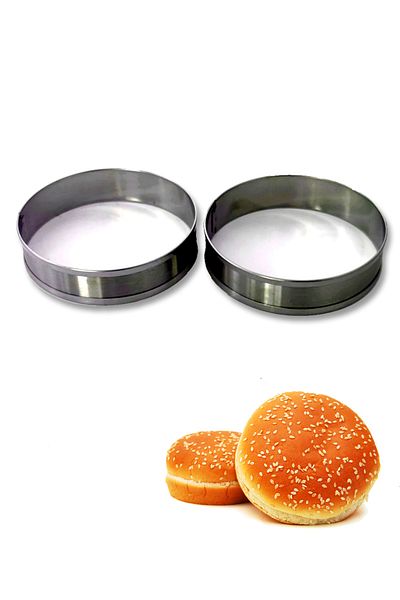 Dekamis Hamburger Bread Baking Mold Set of 2 10cm / Bread Baking Mold