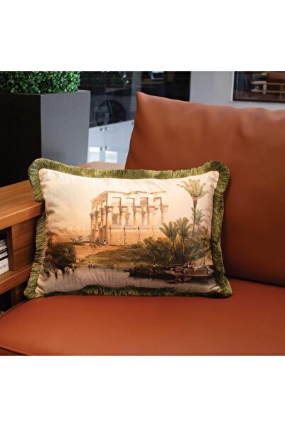 Adawall Old Landscape Pillow/Throw Pillow (Filling Bead Fiber, International Washing and Fading Certificate)