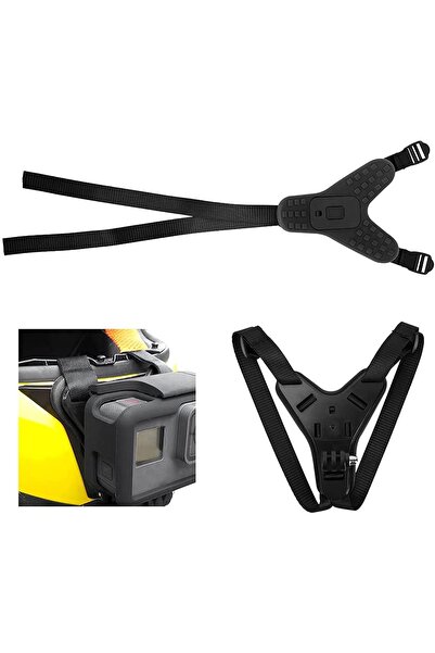 Gplus Gp524 5 Parça Gopro Eken Sjcam Aksiyon Kamera Tutucu Jaw Mount Motor Kask Çene Tutma Aparatı Siyah