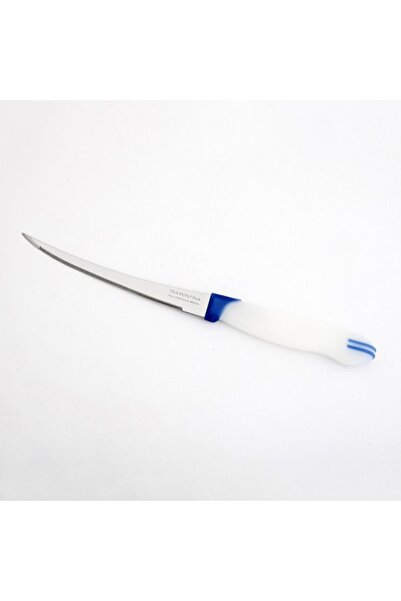 TRAMONTINA 12 Adet Lazer Kesim Kıvrımlı Domates Sebze Meyve Bıçağı Mavi Beyaz