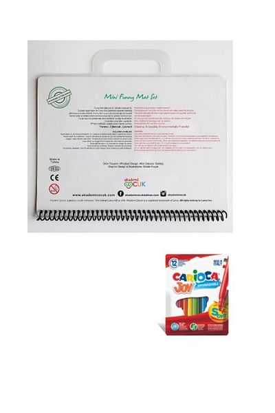 Akademi Çocuk -funny Mat - Mini Set (Travel Set) & Carioca Joy 12-piece