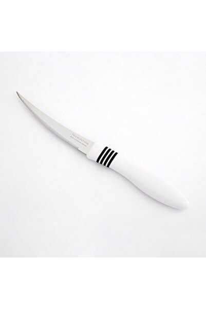 TRAMONTINA 12 Adet Lazer Kesim Domates Sebze Meyve Bıçağı Beyaz